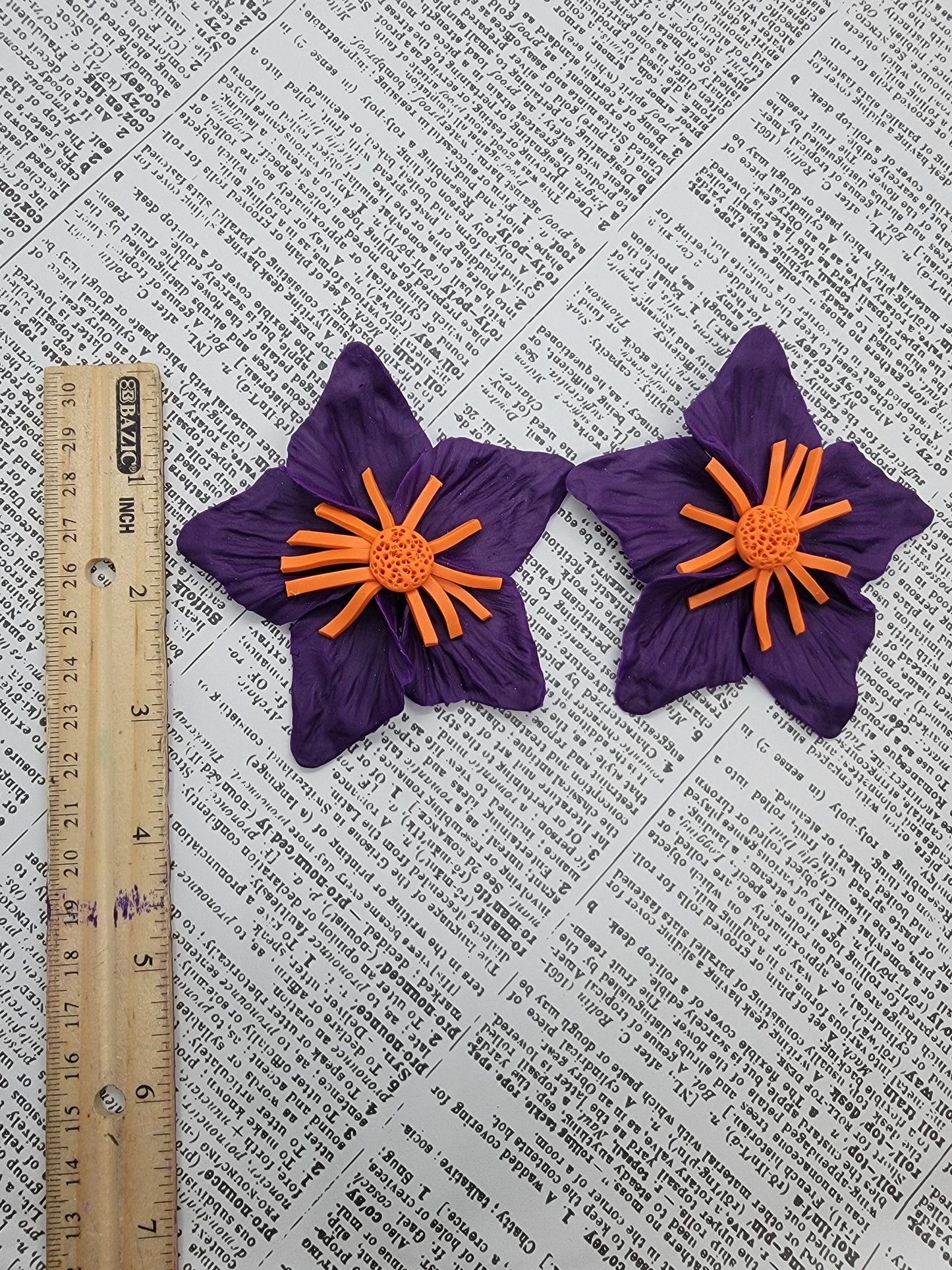 Statement Flower - Purple/Orange