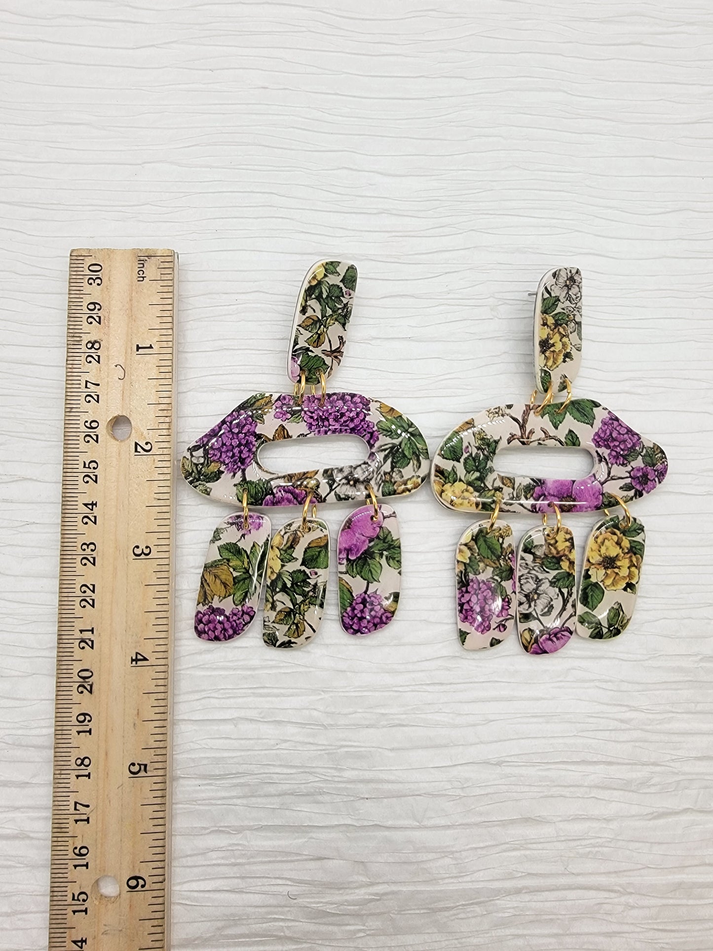 Lilac floral dangles