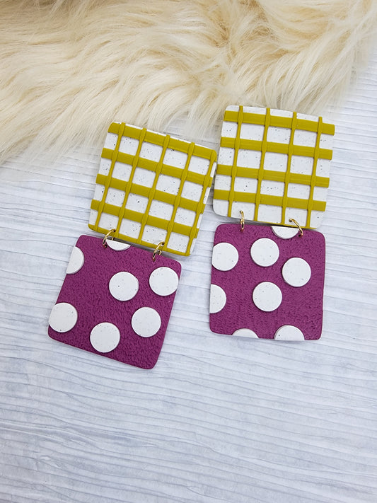 Remi - Magenta/White polka dots