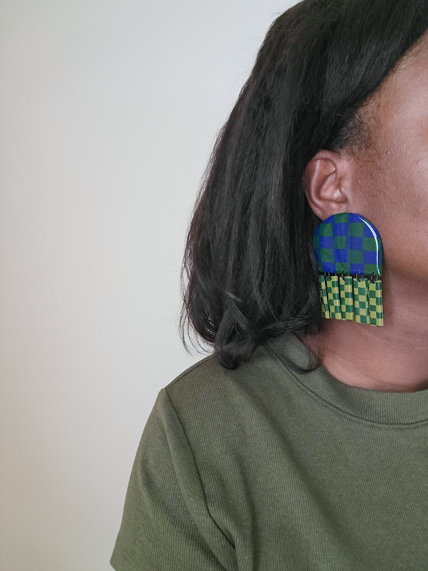 Nola - Green/Blue checkers