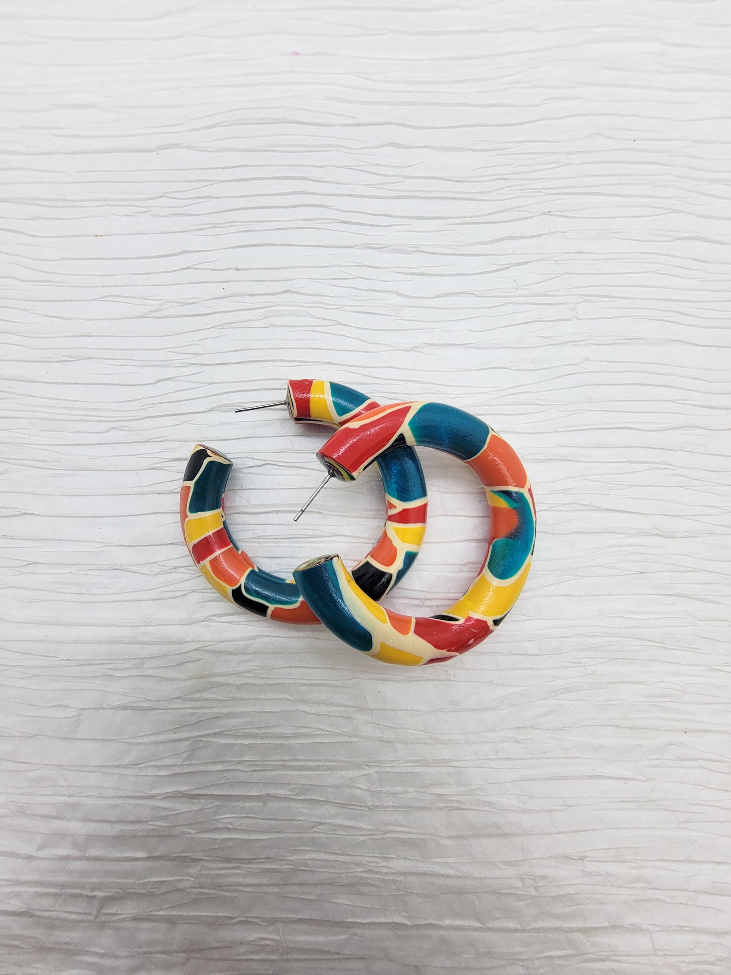 Small Chunky Hoops - Colorblock