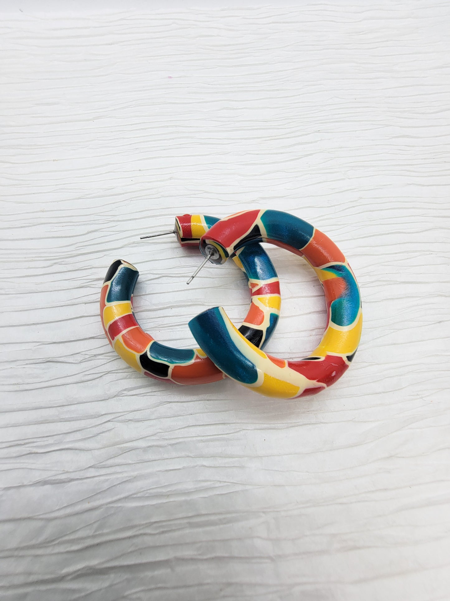 Small Chunky Hoops - Colorblock