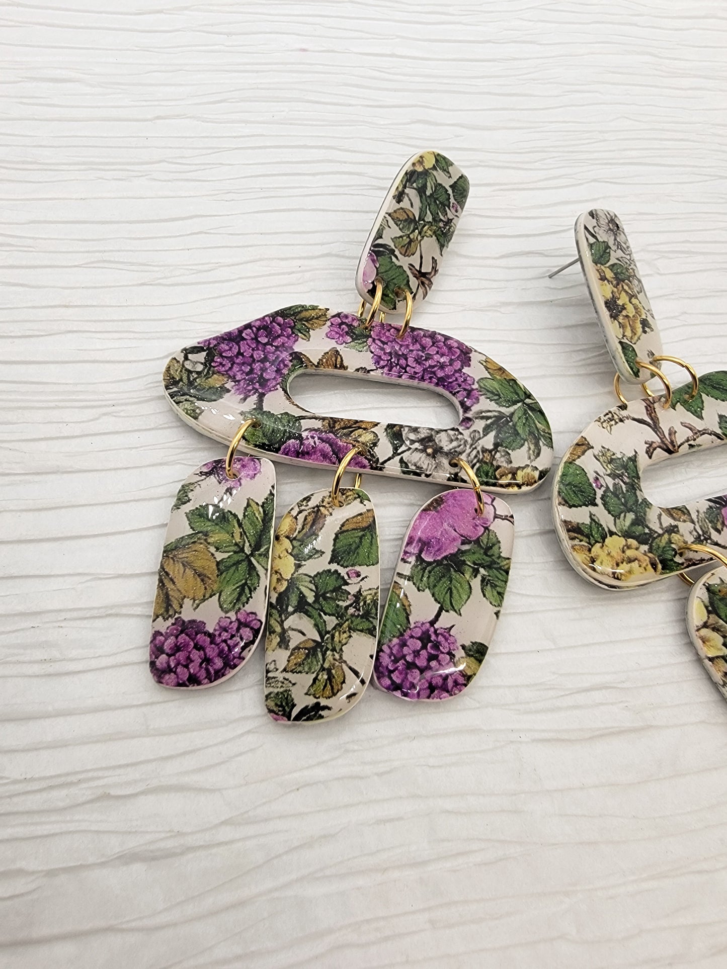 Lilac floral dangles