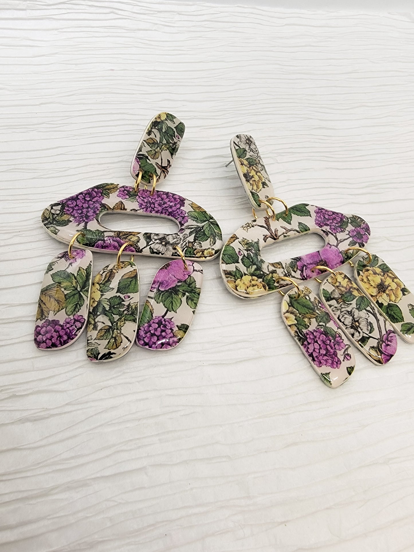 Lilac floral dangles