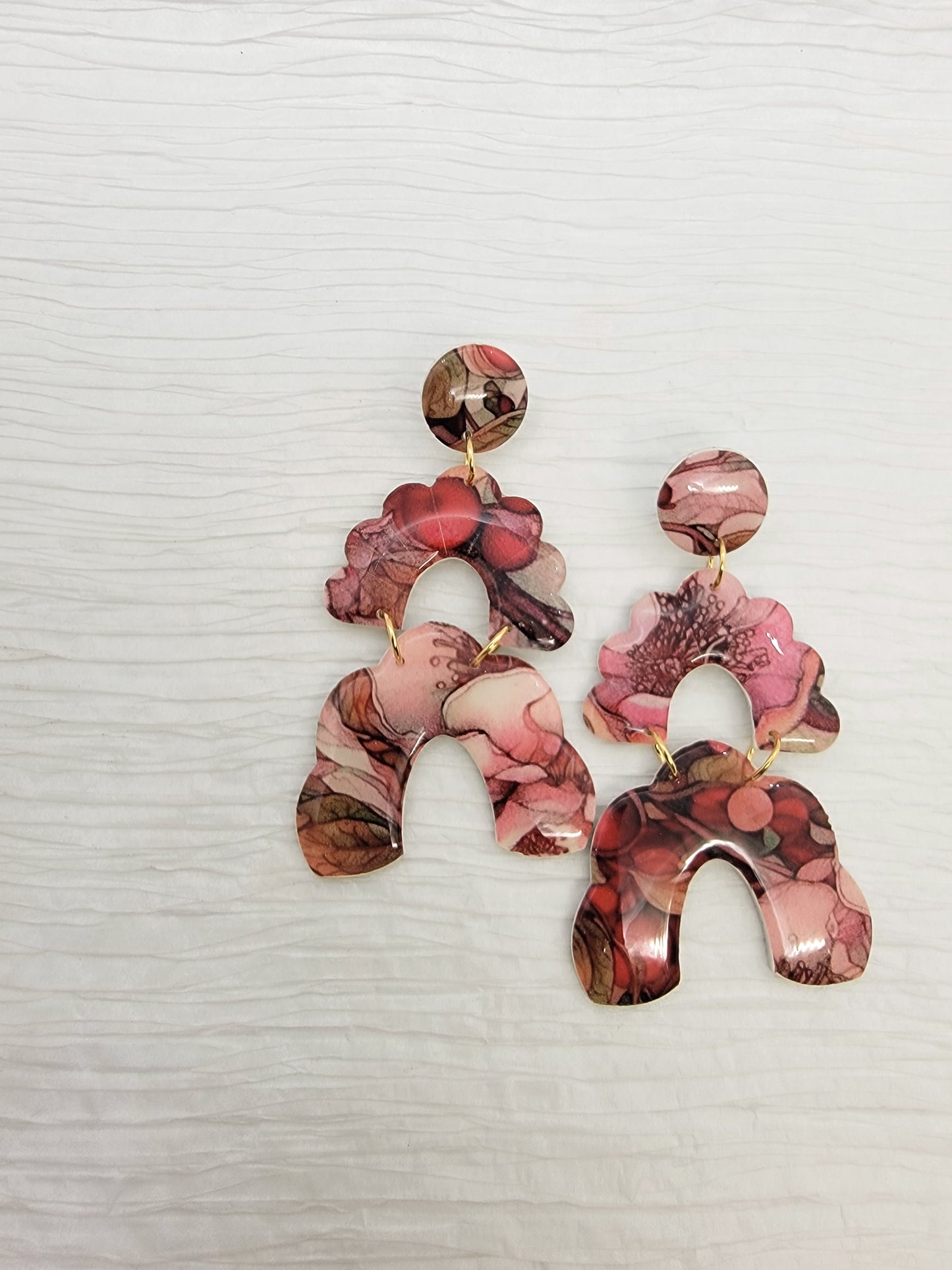 Red flower dangles