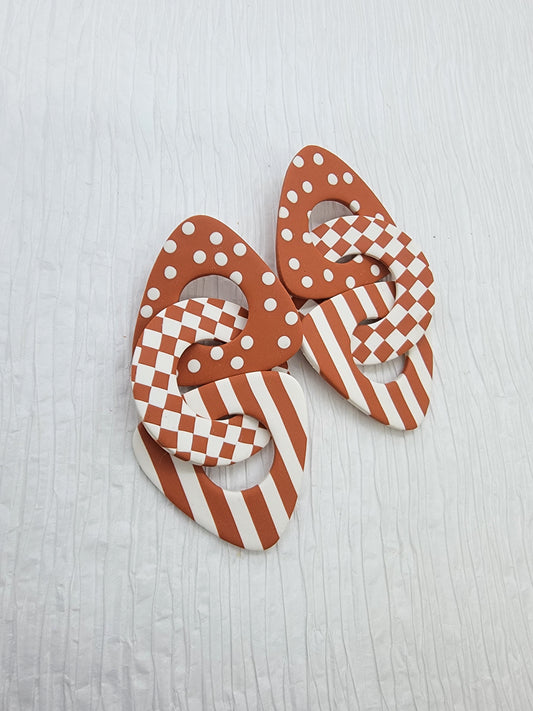 Jesse - Terracotta/White